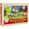 TEDDIES Drevené puzzle Moje prvé zvieratká 4x12 dielikov