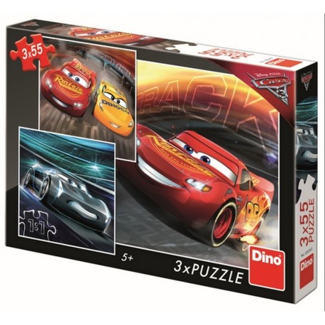 DINO CARS 3 puzzle 3x55ks